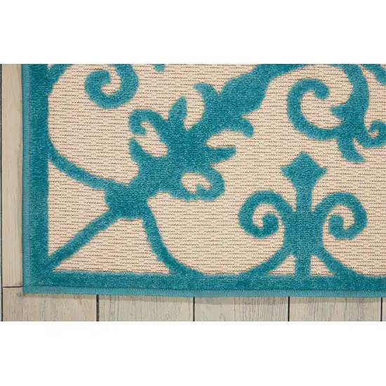 Aqua Medallion Indoor Outdoor Area Rug Photo 4