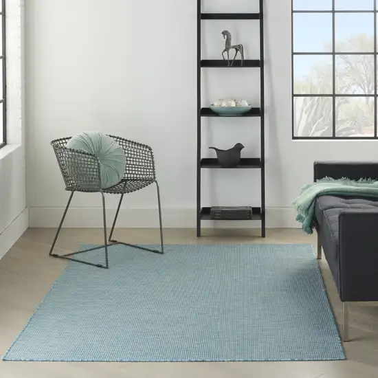 Aqua Power Loom Area Rug Photo 5