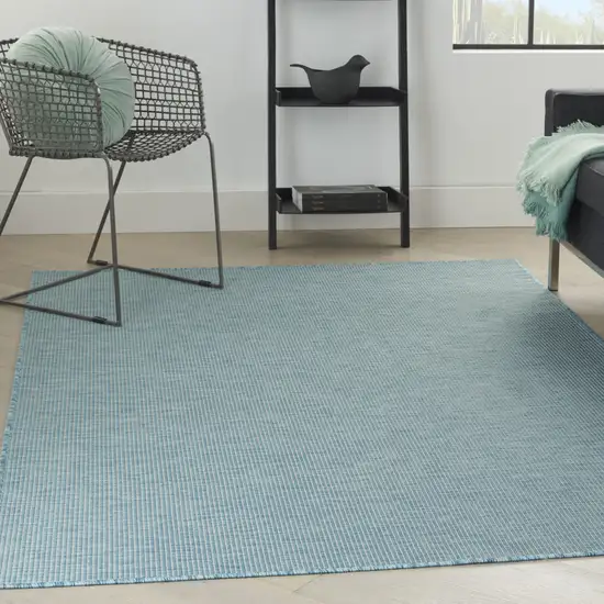 Aqua Power Loom Area Rug Photo 4