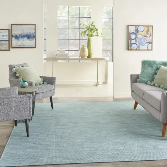 Aqua Power Loom Area Rug Photo 7