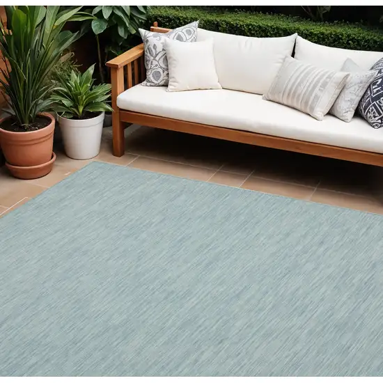 Aqua Indoor Outdoor Area Rug Photo 1