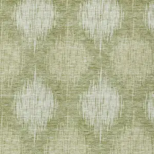 Photo of Artichoke Green And Fern Green Ikat Washable Indoor Outdoor Area Rug