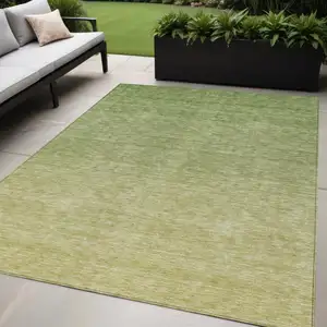 Photo of Artichoke Green And Fern Green Ombre Washable Indoor Outdoor Area Rug