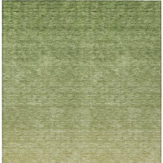 Artichoke Green And Fern Green Ombre Washable Indoor Outdoor Area Rug Photo 7