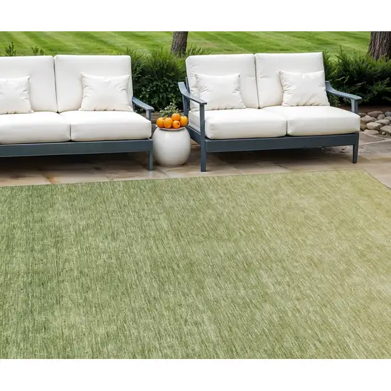 Artichoke Green And Fern Green Ombre Washable Indoor Outdoor Area Rug Photo 1