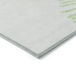 Photo of Artichoke Green And Ivory Abstract Washable Indoor Outdoor Area Rug