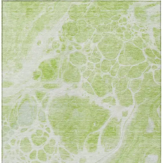 Artichoke Green And Ivory Nautical Washable Indoor Outdoor Area Rug Photo 7