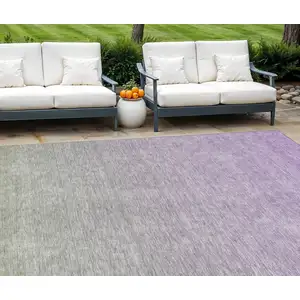 Photo of Artichoke Green And Lavender Ombre Washable Indoor Outdoor Area Rug