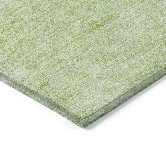 Artichoke Green And Mint Green Striped Washable Indoor Outdoor Area Rug Photo 4