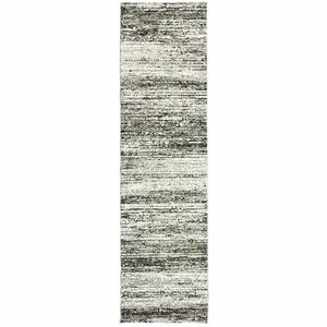 Photo of Ash and Slate Abstract Runner Rug