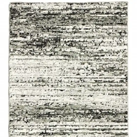 Ash and Slate Abstract Runner Rug Photo 5