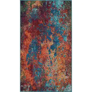 Photo of Atlantic Abstract Power Loom Non Skid Area Rug