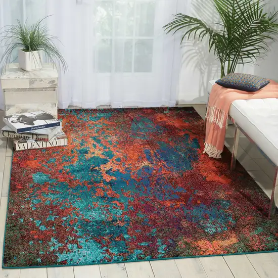 Atlantic Abstract Power Loom Non Skid Area Rug Photo 6