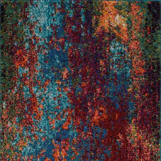 Atlantic Abstract Power Loom Non Skid Runner Rug Photo 4