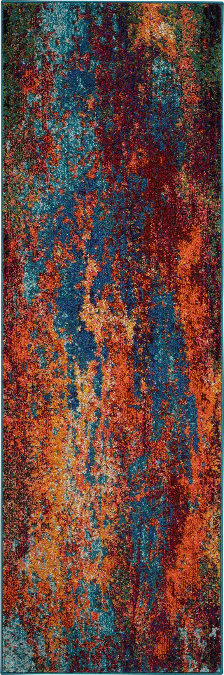 Atlantic Abstract Power Loom Non Skid Runner Rug Photo 1