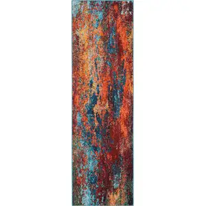 Photo of Atlantic Abstract Power Loom Non Skid Runner Rug