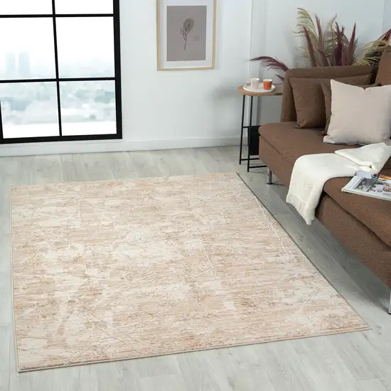 Beige Abstract Area Rug Photo 8