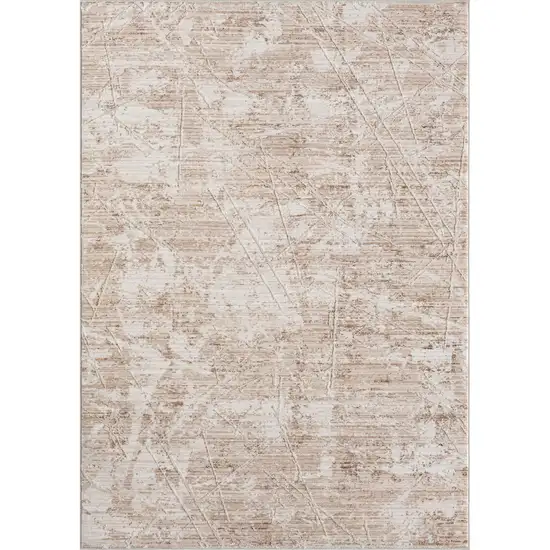 Beige Abstract Area Rug Photo 4