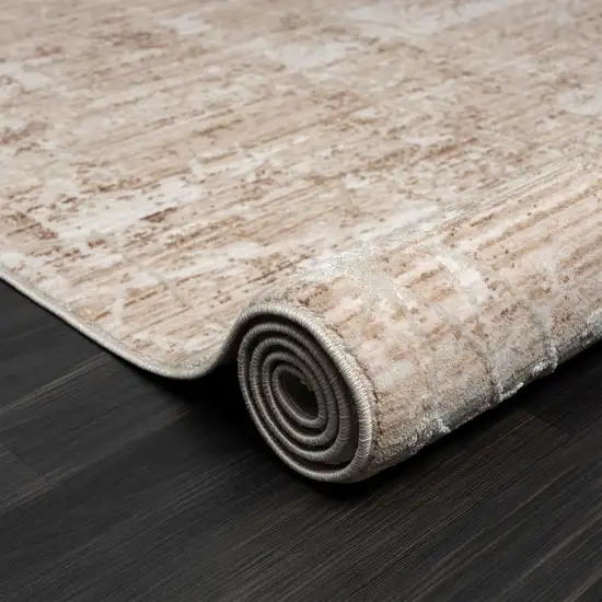 Beige Abstract Area Rug Photo 9