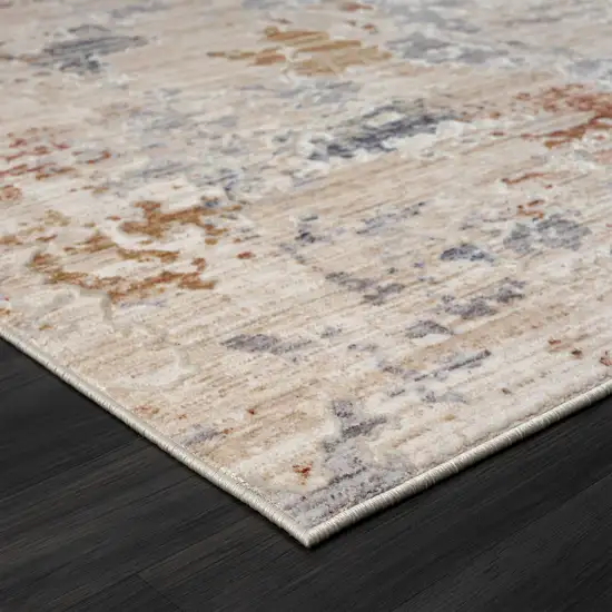 Beige Abstract Area Rug Photo 9