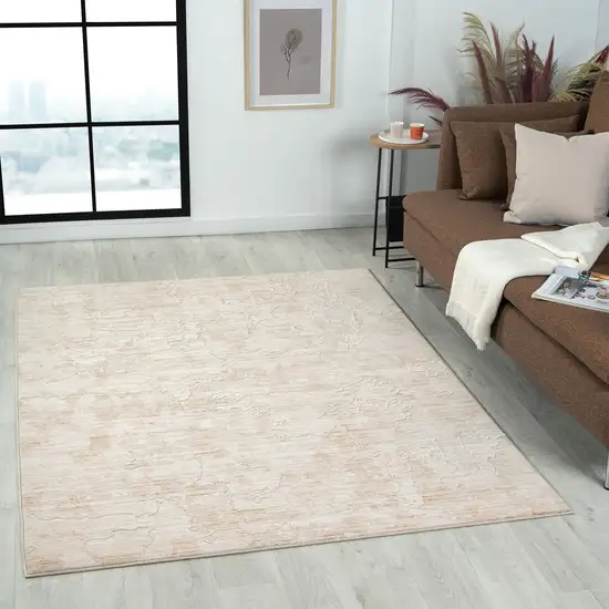 Beige Abstract Area Rug Photo 6