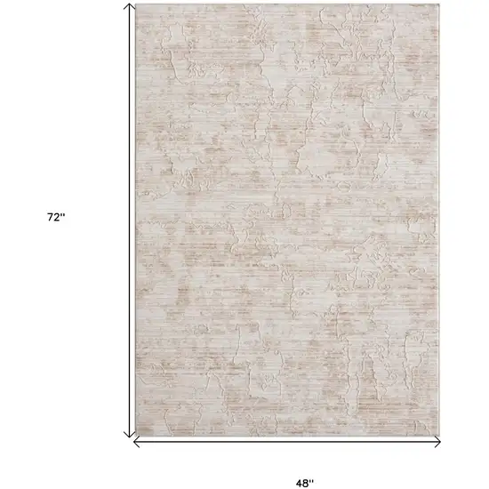 Beige Abstract Area Rug Photo 7