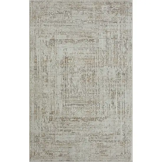 Beige Abstract Distressed Area Rug Photo 1