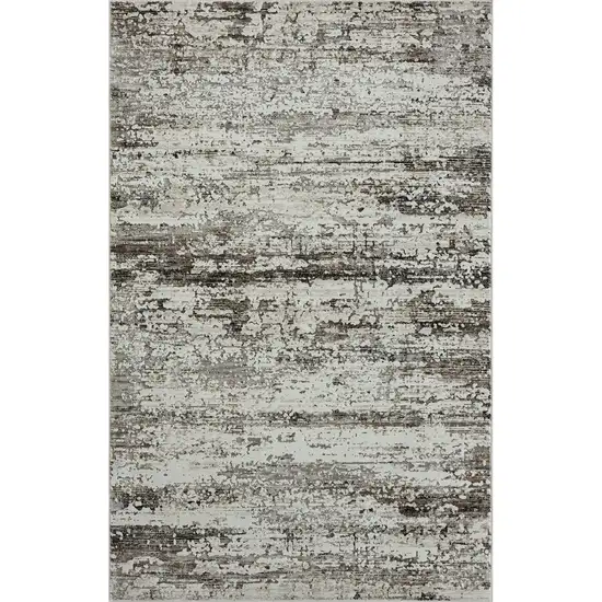 Beige Abstract Distressed Area Rug Photo 2