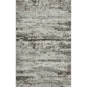 Photo of Beige Abstract Distressed Area Rug