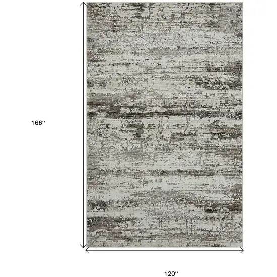 Beige Abstract Distressed Area Rug Photo 7