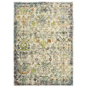 Photo of Beige Abstract Garden Area Rug