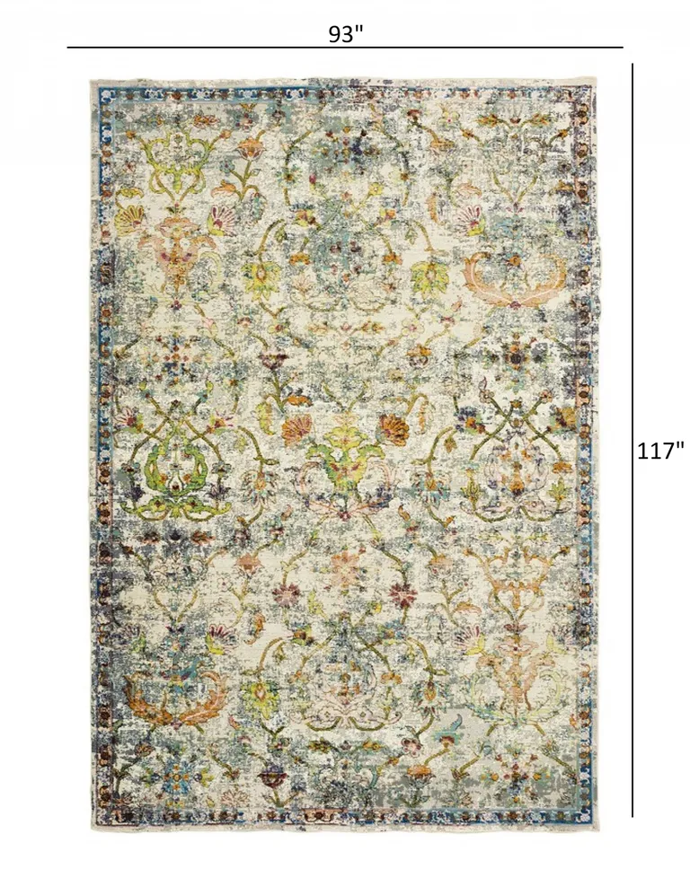 Beige Abstract Garden Area Rug Photo 4