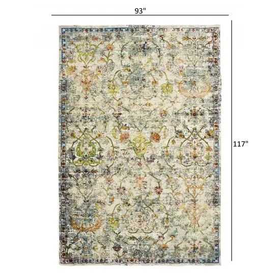 Beige Abstract Garden Area Rug Photo 4