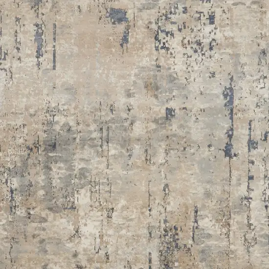 Beige Abstract Power Loom Area Rug Photo 5