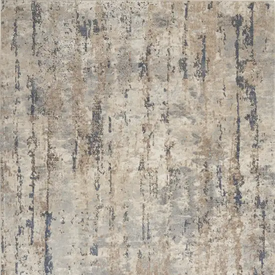 Beige Abstract Power Loom Area Rug Photo 6