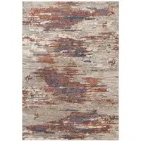 Photo of Beige Abstract Power Loom Area Rug