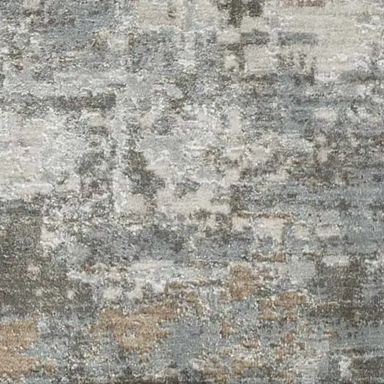 Beige Abstract Power Loom Stain Resistant Area Rug Photo 3