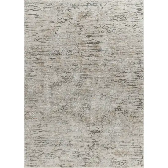 Beige Abstract Stain Resistant Area Rug Photo 6