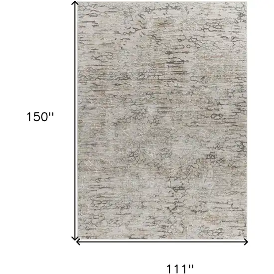 Beige Abstract Stain Resistant Area Rug Photo 4