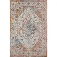 Photo of Beige Abstract Stain Resistant Indoor Outdoor Area Rug