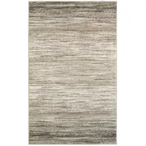 Photo of Beige Abstract Striations Area Rug