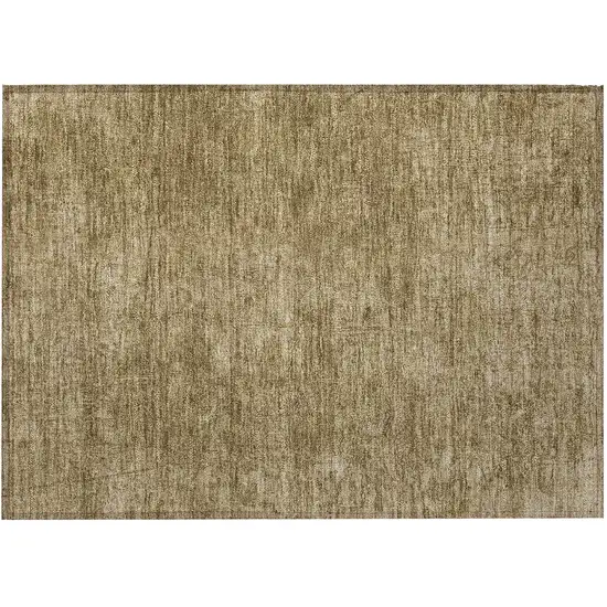 Beige Abstract Washable Non Skid Indoor Outdoor Area Rug Photo 4