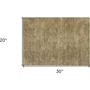 Photo of Beige Abstract Washable Non Skid Indoor Outdoor Area Rug