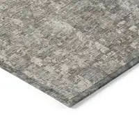 Photo of Beige Abstract Washable Non Skid Indoor Outdoor Area Rug