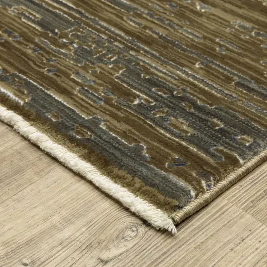 Beige And Brown Abstract Area Rug Photo 9