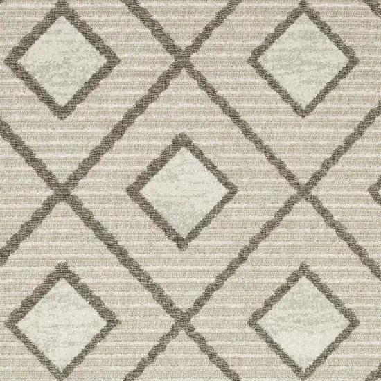 Beige And Brown Geometric Area Rug Photo 7