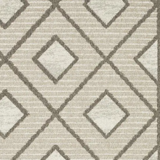 Beige And Brown Geometric Area Rug Photo 7