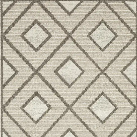 Beige And Brown Geometric Area Rug Photo 8