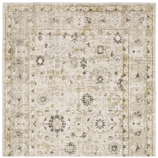 Beige And Gold Oriental Hand Tufted Area Rug Photo 5