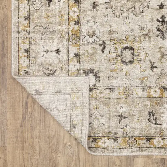 Beige And Gold Oriental Hand Tufted Area Rug Photo 7